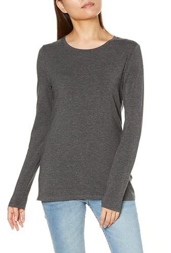 Amazon Essentials Women's Regular-Fit Long-Sleeve Crewneck T-Shirt (Available in Plus Size)