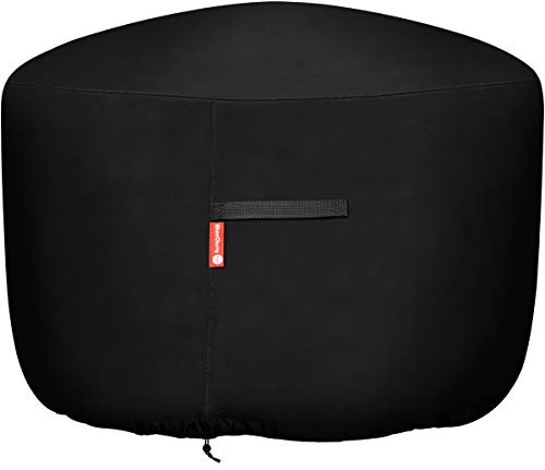 SheeChung Runt eldstadsskydd, för utomhusbruk, passar till eldstäder på 76-91 cm, vattentätt, slitstarkt, 600D, polyester, PVC-beläggning, väderbeständigt, 91 cm i diameter x 61 cm höjd