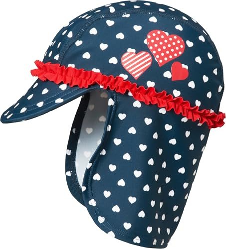 Playshoes Unisex Kinder Badekappe Kopfbedeckung Uv-schutz Mütze Herzchen 51