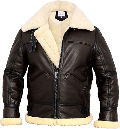 MARCO ENZOLANI B3 Bomberjacke Fliegerjacke Echt Shearling B3 Bomberjacke Winter
