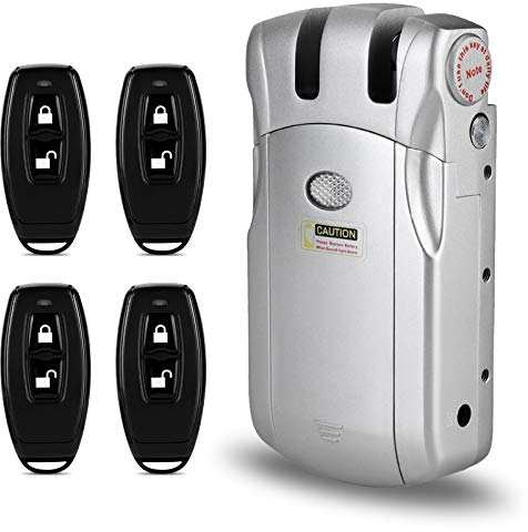 Kit de cerradura de puerta inteligente electrónico, cerradura invisible sistema de cerradura de control de acceso al hogar inalámbrico sin llave kit de cerradura de puerta