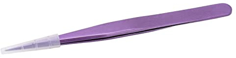 Pinzas de Acero Inoxidable BST-10C Pinzas de Precisión Extra Afiladas Herramienta de Laboratorio Resistente Al Desgaste Púrpura 109 Mm / 4,3 Pulgadas
