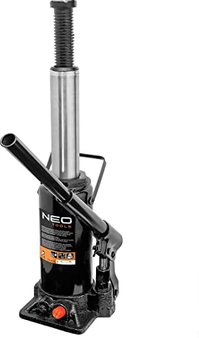 NEO TOOLS Wagenheber, Säulenhebebühne Tragfähigkeit 15 t, 230-460mm | Masse 8 kg, Aus Stahl gefertigt, In Kfz- und Industriediensten, Werkstätten, Transportunternehmen und in Garage