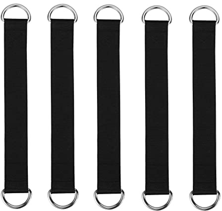 HOUSON 5 Stück Swing Verbindungsgurt, Schaukel Befestigung Hängematte Aufhängung Gurt Swing Hängegurte mit D-Ring-Schnalle Outdoor Indoor Tree Swing Gürtel Hängesessel Swing Zubehör (3.8cm*35cm)