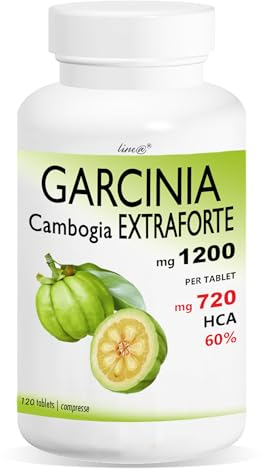 Garcinia Cambogia EXTRAFORTE 1200 mg per CPR | 720 HCA | 120 compresse (2 mesi) 100% PURE | Prodotto Italiano