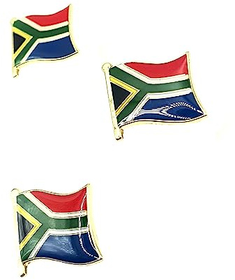 Sydafrika afrikansk landsflagga i metall emalj emblem 3-pack, Metall