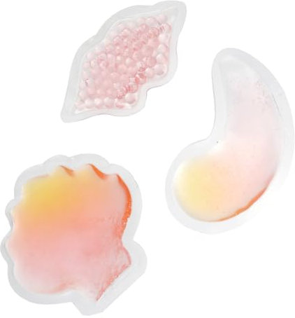Angoily 3stücke Kühlmasken Für Augen Lippen Und Gesicht Gel Therapie Pack Für Schönheitsbehandlungen Zur Linderung Von Schwellungen Und Schmerzen Für Wärme Und Kältetherapie