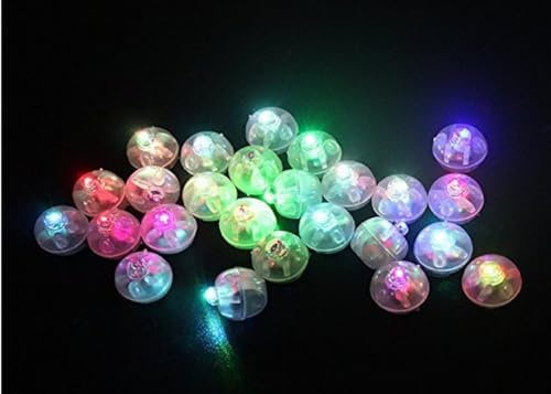 PRECORN 50 Stück LED Ballons Party Lichter Blinkende Mini Ballonlichter für Geburtstag, Hochzeit, Weihnachten & mehr! Vielfarbige Luftballon Dekoration faszinierendem Farbspiel - Ideal für jede Feier!