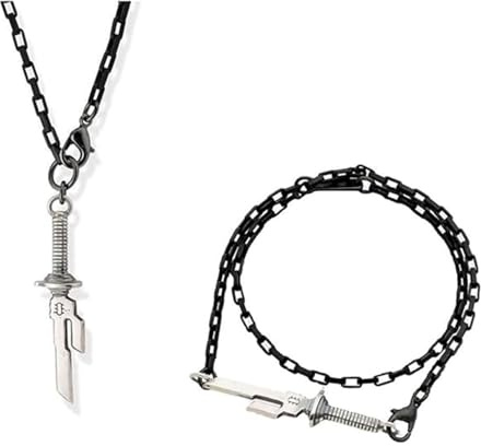 JinYu Anime Aufkleber & Toji Fushiguro Halskette Anime Jujutsu Cosplay Kaisen Legierung Toji Armband Anhänger für Herren, Metall, Kein edelstein