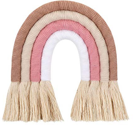 Kinderzimmer-Ornamente, Regenbogen, handgefertigt, weben, nordisch, für einfaches Kinderzimmer, Wandbehang, Regenbogen, 13 hängende Ornamente, Baum
