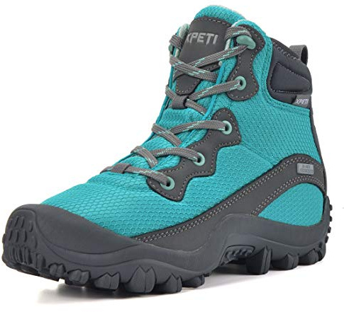 Manfen Women's Dimo Waterproof Hiking Boots Outdoor Winter Walking Ankle Shoes Blue Size 10