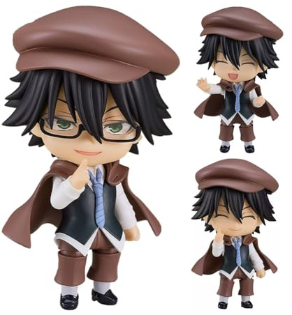 Anjinguang Bungo Stray Dogs Figur, Anime BSD Ranpo Edogawa Actionfigur Statue,PVC-Modellfigur, Sammlerstücke, Schreibtischfigur, Geschenke, 10 cm