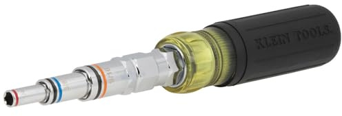 Klein Tools 328091 9-in-1 Multi-Nut Driver Tool, Pass Through Driver with SAE Hex Nut Sizes from 3/16 to 3/4-Inch and Cushion-Grip Handle