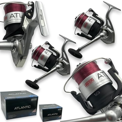 2 NEW LARGE ATLANTIC 7000 FD SEA FISHING LIDSTER BEACH PIER REELS PURPLE LINE 70