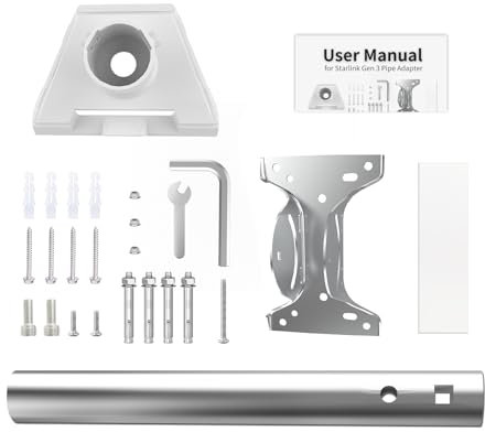 Kit di montaggio sul tetto per standard V3 Dishy – Tubo dritto per tetto satellitare Internet satellite, campeggio, camper – facile installazione, design durevole