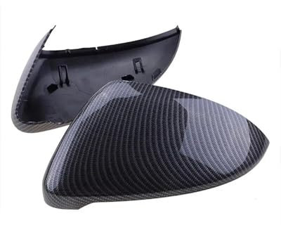Spiegelkappen Für Golf 7 Für MK7 Für MK7.5 R Für GTI 2014-2019 Rückspiegel Seitenspiegel Abdeckung Flügelkappe Außengehäuseverkleidung Auto Spiegelkappen(Carbon)