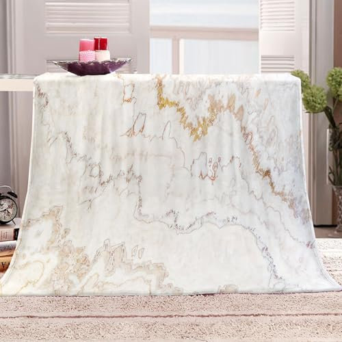 KQYLBM Kinderdecke 150 X 200 cm Decke Fleece Marmor Kuscheldecke Flauschig Winter Kuscheldecke