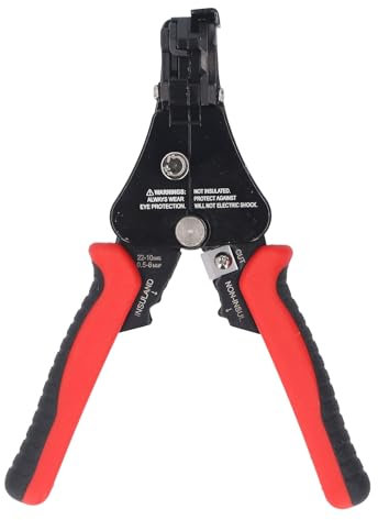 Wire Stripper Crimper Cutter Multifunctional 3 in 1 Tool for 10 12 14 16 17 AWG Wire Stripping 10 22 AWG Crimping Copper Aluminum Sheathed Cable Cutting Zinc Alloy Construction