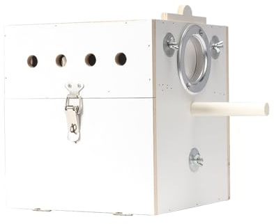 MALSSE Vogelnest, Käfig, Holz, Unterschlupfnest, Papageienkäfig, abnehmbare Schublade, Versteck für kleine Vogelkäfige, Dekoration, Vogelzuchtbox