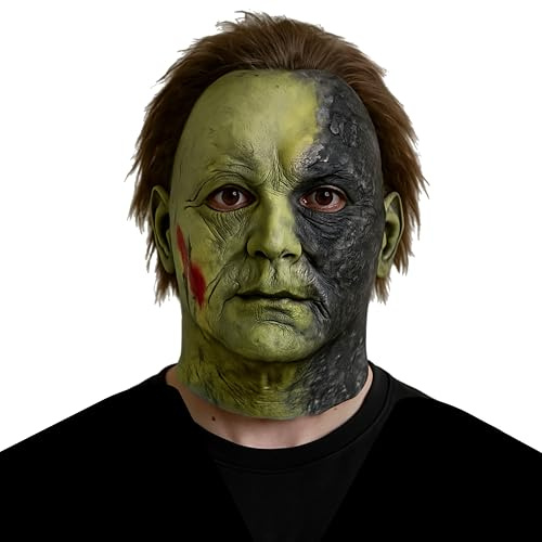 eBoutik - Full Head Novelty Halloween Zombie Mask Costume - Relaistic Horror Head Mask With Bloody Skin - Halloween Costume Party Props For Adult