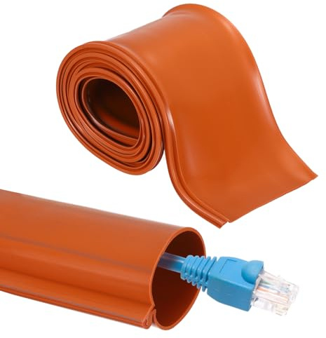 sourcing map Manicotto per la gestione dei cavi da 2 m, 5 cm, flessibile, isolante, a scatto, per sottostazioni, reti elettriche ad alta tensione, rosso