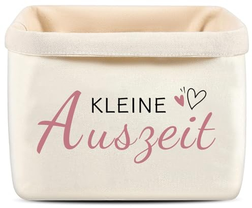 Kleine Auszeit Geschenktüte aus Baumwolle,Geschenkkorb und Geschenkverpackung für Frauen, Brotsack zum Frischhalten Leinen, Auszeit Geschenk für Frauen, Mama, zum Geburtstag Weihnachten (1)