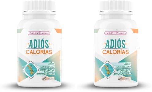 Adiós Calorías Healthy Fusion | Bloqueador de carbohidratos y grasas | Potente Adelgazante + Quemagrasas | Supresor y saciante del apetito | Elimina las dietas restrictivas | Formula natural | 60 Caps