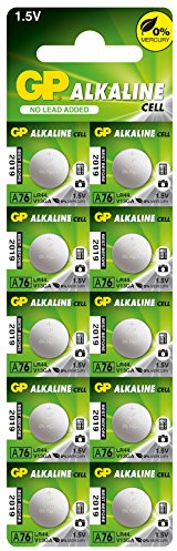 GP ALKALINE Batteri, Flerfärgad, LR44 x 10 stycken