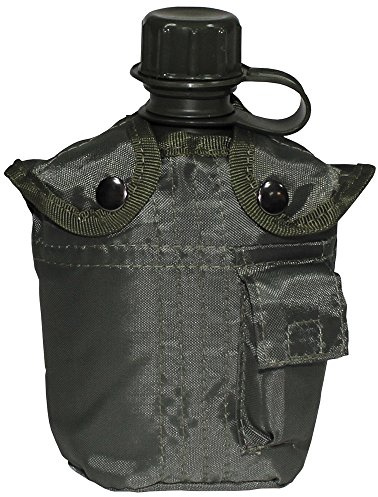 Fox Outdoor Borraccia in plastica americana con rivestimento in nylon, per attività all'aperto, trekking, sci, verde oliva/OD