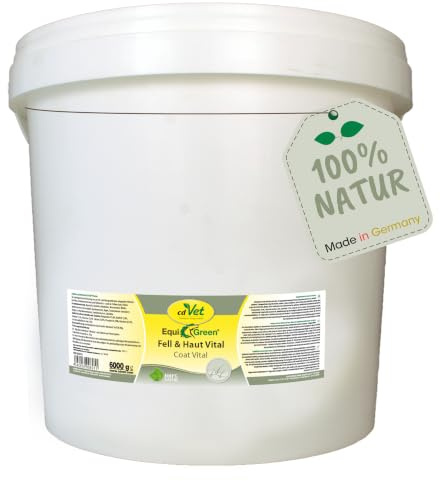 EquiGreen Fell & Haut Vital 6kg – Natürliches Ergänzungsfutter für Pferde und Ponys – Unterstützung im Fellwechsel und Hautgesundheit