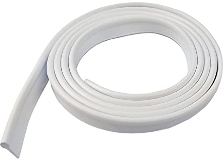 ECOSPA Replacement Rubber Seal for Folding Bath Shower Enclosure Doors in White • 2 Metres