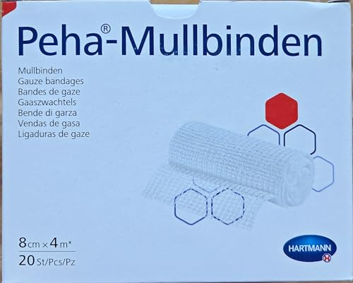 Hartmann Peha®-Mullbinden, lose im Karton 8 cm x 4 m - 20 Stück - B00UV9HZJ4 | Packung (20 Stück)