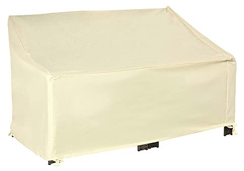 Outsunny 600D Oxford Cloth Furniture Cover, 2 Seater Sofa Protector for Garden Patio, Outdoor, Waterproof, Beige, 140L x 84W x 56/94H cm