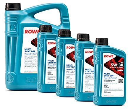 ROWE - 5 + 4x 1 Liter ROWE HIGHTEC MULTI SYNT DPF SAE 5W-30 Motorenöl - PKW Motoröl für Modelle mit Abgasnachbehandlung und Turboaufladung