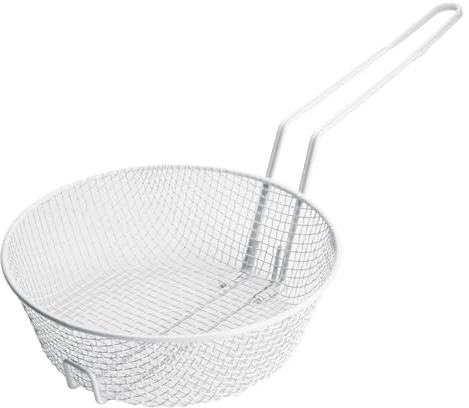 Winco 10 Breading Basket, Medium Mesh, White Plastic Coating