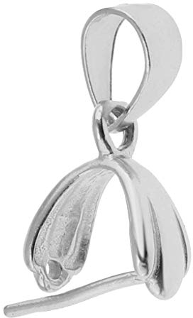 Inzopo 925 Sterling Silber Bügelverschluss Verbinder Bail-Verbinder Bail-Verbinder Bail-Verbinder Bale Pinch Verschluss Anhänger DIY Handwerk Schmuckherstellung – Silber, 6,5 mm