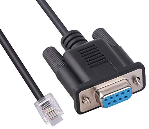 Green-utech Serielles Konsolenkabel DB9 RS232 auf RJ11 6P4C, 1,8 m für APC AP7800 AP7900 RS232 940-0144A