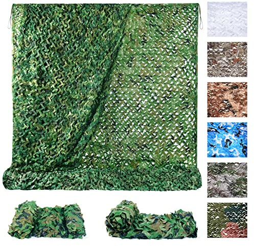 Sposuit Tarnnetz, Tarnnetz, 3 x 3 m, 3 x 6 m, Oxford-Gewebe, Tarnnetze, Militärüberschuss, Jagdrollo für Hirschständer, Partyzubehör, Dekorationen