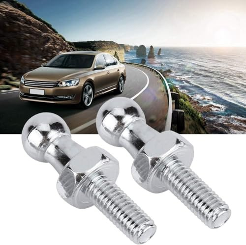 Kugelbolzen,Kugelbolzenschraube10 mm M8 Auto Edelstahl Silber Kugelbolzenschraube Passend für Gasdruckfedern Kugelkopfhaube (2er Pack)