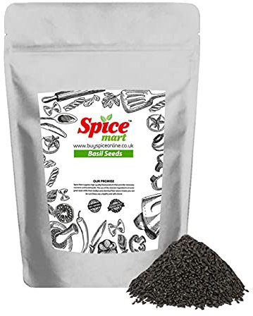 Basil Seeds | Tukmaria | Sabja | Subza| TUKHMALANGA | Falooda Seeds A* Grade Premium Quality Free UK P&P 50g-1.9kg (200g)