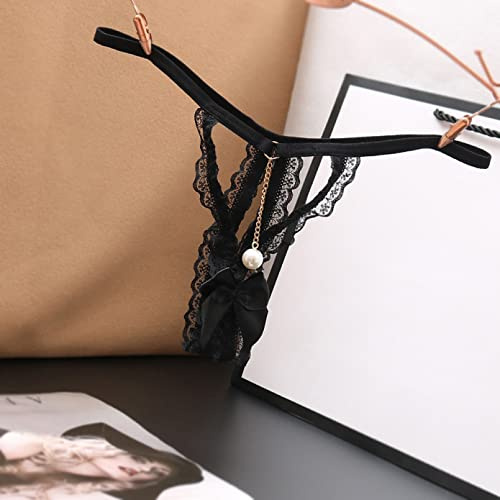 ZZMMSSGG Mutandine con Apertura sul Cavallo Lingerie Donna Perla Pizzo Fasciatura Slip Senza Cavallo Perizoma Femminile Biancheria Intima Trasparente