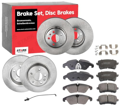 STARK Bremsen Satz Vorne Hinten 320,0 300mm Bremsscheiben und Beläge Komplett für AUDI A4 Avant (8K5, B8) Q5 (8RB) A5 Sportback (8TA) A4 Limousine (8K2, B8) A5 Coupe (8T3) A4 Allroad (8KH, B8)