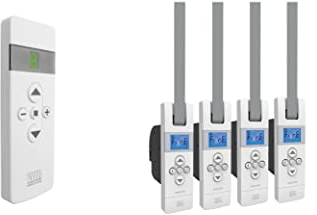 WIR elektronik, eWickler 4 Fenster Funk-Set, eW840-F-M, 4x elektrischer Gurtwickler + 1x Fernbedienung FB-9, für 12-15 mm Gurtband, Unterputz, bis 50 kg, inkl. Netzstecker (4 Fenster)