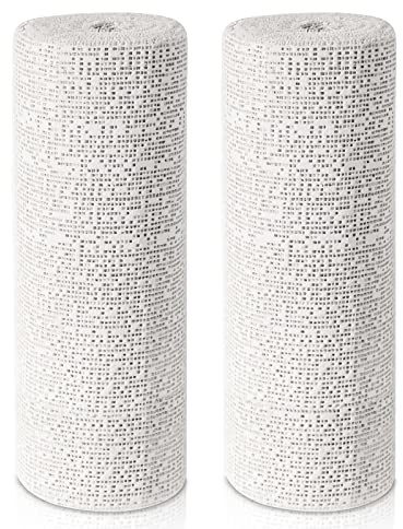 30ft - 211ft Plaster Cloth Rolls White Gauze Strips Wrap Bandages for Craft Belly Cast Mask Making Body Molds Scenery Art(10inch x 30 Feet, White)