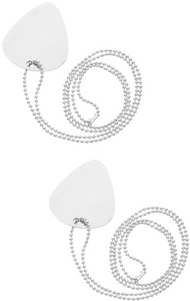 BESTonZON 2 Stück Gitarren Pick Halskette Plektrum Anhänger Halskette Bass Plektrum Zarte Damen e Cooler Gitarren Pick Anhänger Musikalische Partygeschenke