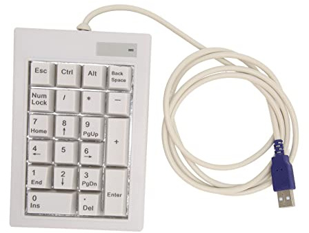 Tyenaza Mechanischer Nummernblock, 21 Tasten, USB-Nummernblock, linearer Aktionsschalter, ABS-Plug-and-Play-kabelgebundener Nummernblock, für Büro-Bankbuchhalter