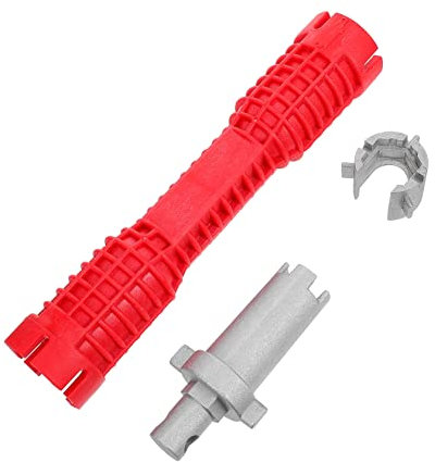 HOMSFOU 1 Stk Schlüssel werkzeug wasserhahn klempner Wasserleitungsverschlussventil absperrventil wasserleitung instaloo gewindebohrer adapter wasser armatur Waschbecken Installateur rot