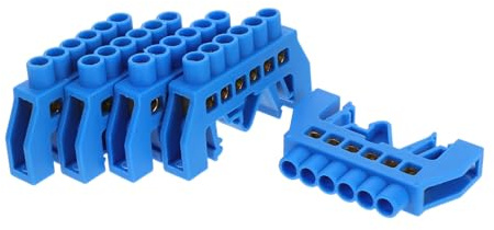 Gatuida 5pièces Bornier à Vis Laiton Positions Lot De Barres Connecteur De Barre De Mise Terre Pour Câblage