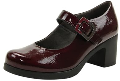PITILLOS 30100 Mercedes Charol con tacón y Cierre de Hebilla para: Mujer Color: Burdeos Talla: 41