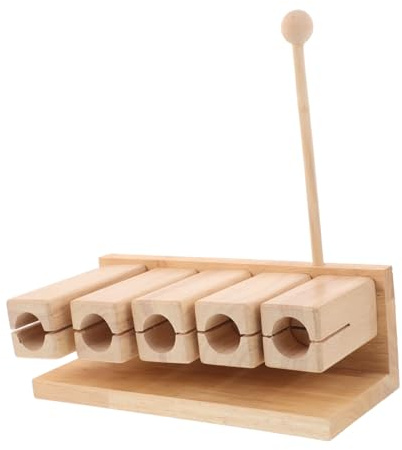 BAZEITFLOW Holzblock-instrument mit Klängen Leichtes Holz-percussion Mallet Sicher für Glatte Kanten Pentatonische Melodie für Frühe Musikalische Bildung und Kreatives